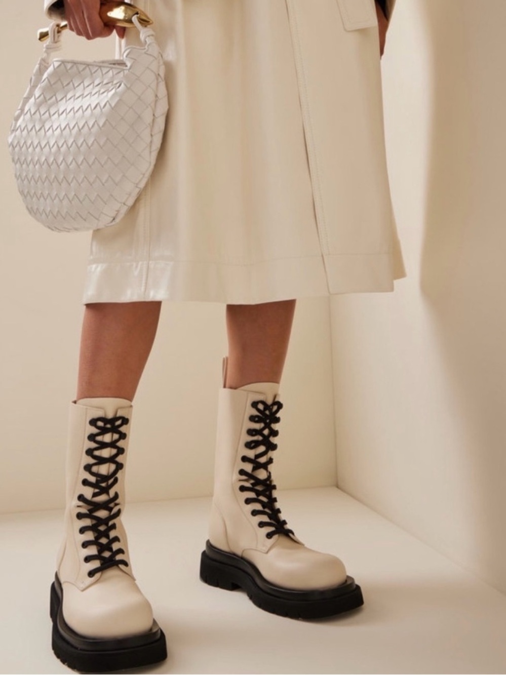 Bottega Veneta
Women's The Bounce Lace Up Boots Leather